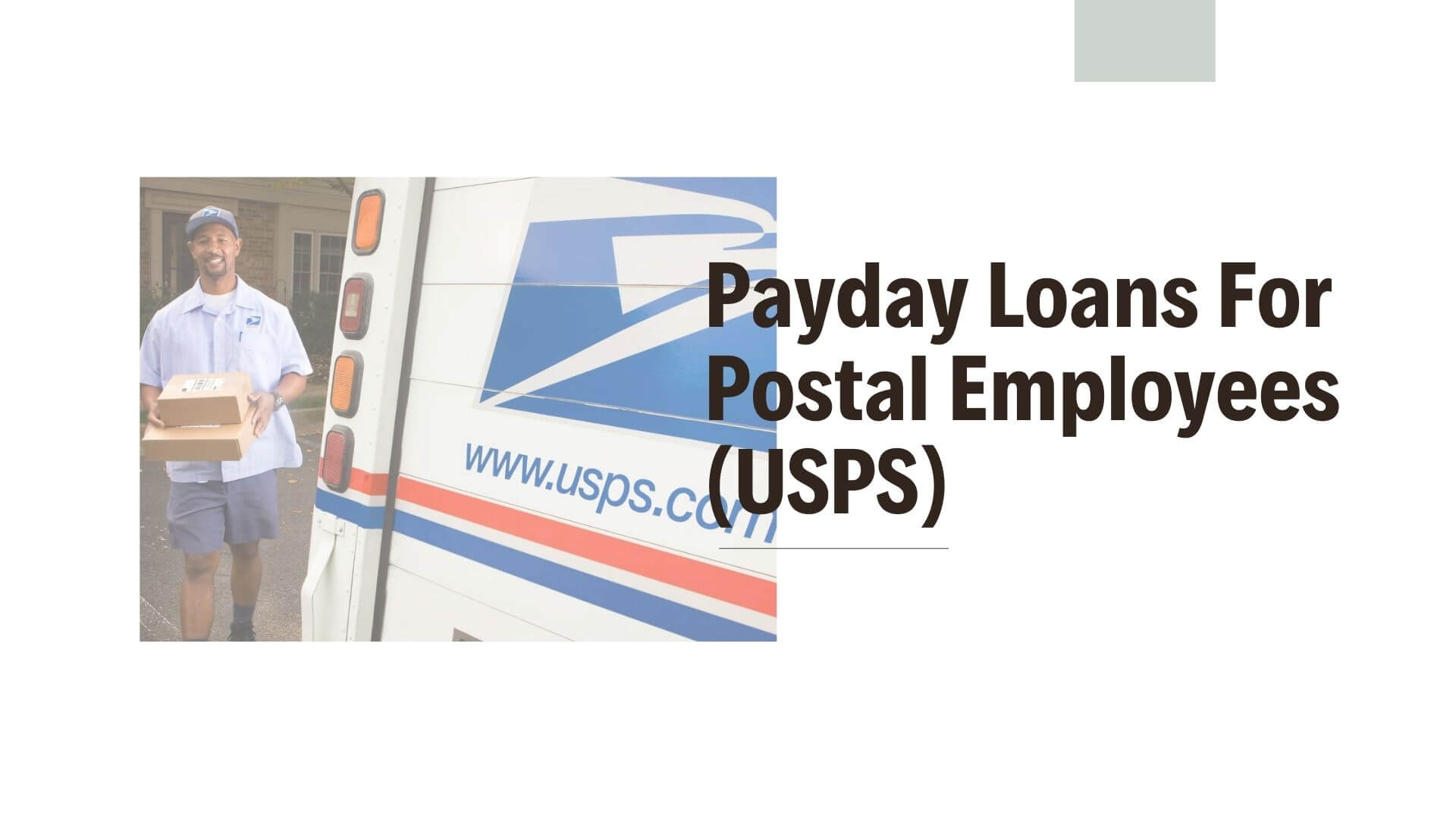Payday Loans for Postal Employees- Paydayapr.com