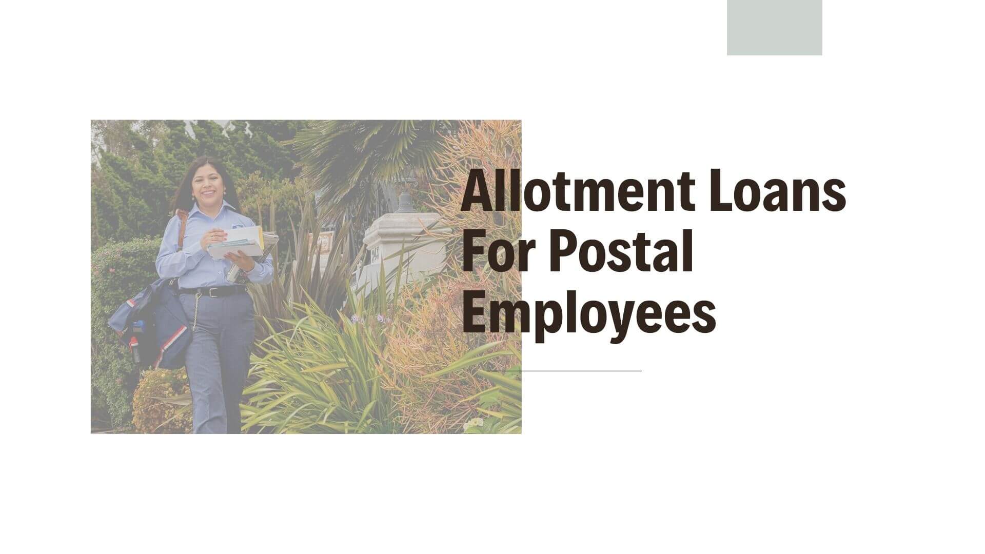 Allotment Loans For Postal Employees- Paydayapr.com